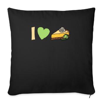 Funny I Love Lemon Cake Design - Sofa pillowcase 17,3'' x 17,3'' (45 x 45 cm) - black - Front