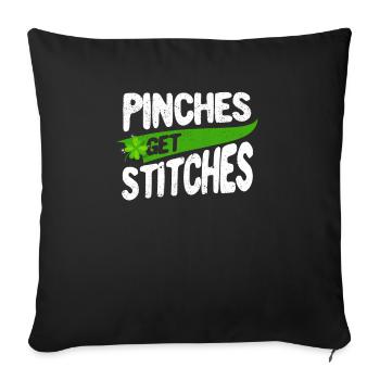 St Patrick's Day Clover Lucky Irish Pinches Get - Sofa pillowcase 17,3'' x 17,3'' (45 x 45 cm) - black - Front