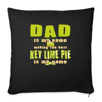 Funny Dad Lemon Cake Design - Sofa pillowcase 17,3'' x 17,3'' (45 x 45 cm) - black - Front