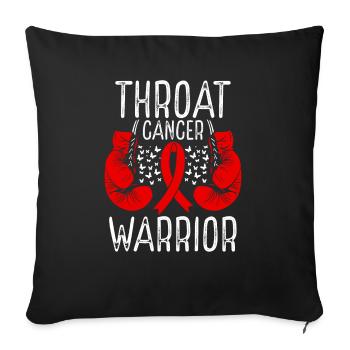 Colon Cancer Warrior Awareness Ribbon Gloves - Sofa pillowcase 17,3'' x 17,3'' (45 x 45 cm) - black - Front