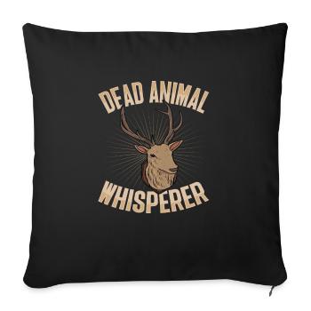 Conception de taxidermiste pour la peluche des animaux - Housse de coussin décorative 45 x 45 cm - noir - Devant