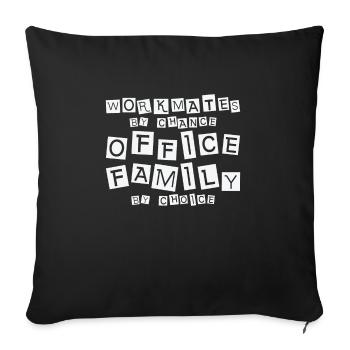Workmate Office Family Friends Colleague Workplace - Sofa pillowcase 17,3'' x 17,3'' (45 x 45 cm) - black - Front