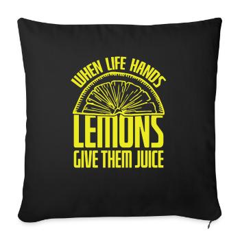 Easy Pease Lemon Squeezy - Sofa pillowcase 17,3'' x 17,3'' (45 x 45 cm) - black - Front