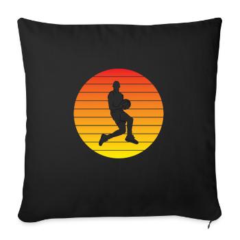 Club de basket-ball Amateurs de basket-ball Joueurs de basket-ball - Housse de coussin décorative 45 x 45 cm - noir - Devant