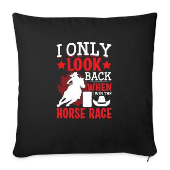 I only look back when - Barrel Equestrians - Sofa pillowcase 17,3'' x 17,3'' (45 x 45 cm) - black - Front