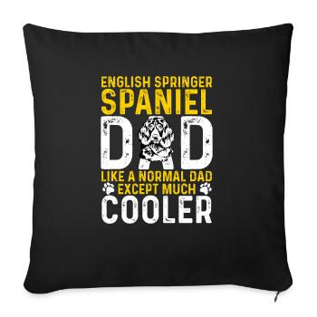Chien d’épagneul Springer anglais - Housse de coussin décorative 45 x 45 cm - noir - Devant