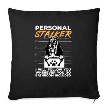 English Springer Spaniel Dog - Sofa pillowcase 17,3'' x 17,3'' (45 x 45 cm) - black - Front