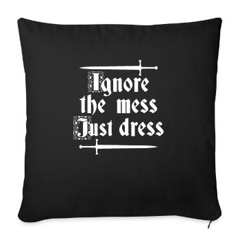 Renaissance Festival Ren Fair Faire Medieval - Sofa pillowcase 17,3'' x 17,3'' (45 x 45 cm) - black - Front