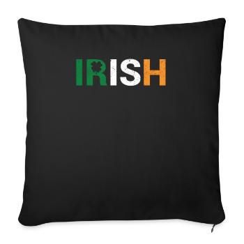 Irland Stolz Lustige Kleeblatt Leprechaun Patriot - Sofakissenbezug 45 x 45 cm - Schwarz - Vorne
