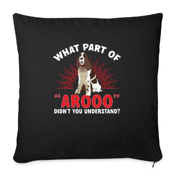 English Springer Spaniel Hund - Sofakissenbezug 45 x 45 cm - Schwarz - Vorne