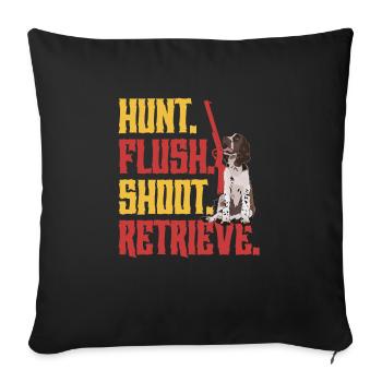 English Springer Spaniel Dog - Sofa pillowcase 17,3'' x 17,3'' (45 x 45 cm) - black - Front