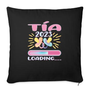 Tía 2023 Loading - Sofa pillowcase 17,3'' x 17,3'' (45 x 45 cm) - black - Front