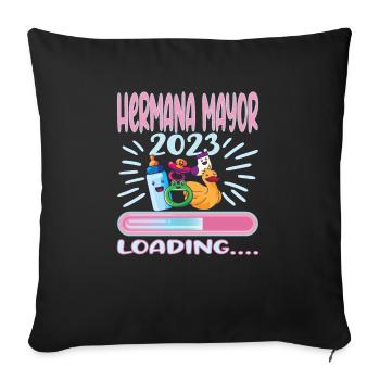Hermana Mayor 2023 - Sofakissenbezug 45 x 45 cm - Schwarz - Vorne