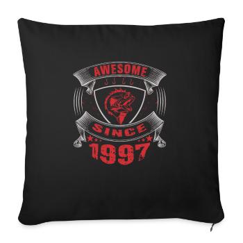 Awesome since 1997. Angel, Angler Geburtstag - Sofakissenbezug 45 x 45 cm - Schwarz - Vorne