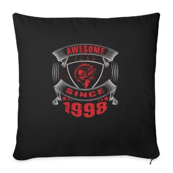 Awesome since 1998. Angel, Angler Geburtstag - Sofakissenbezug 45 x 45 cm - Schwarz - Vorne