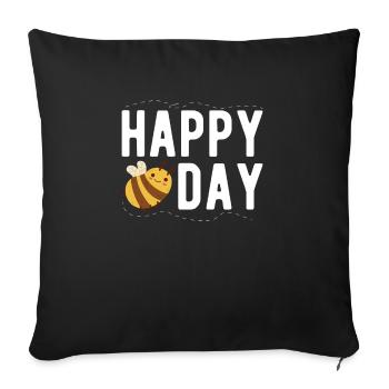 Happy Bee Day Beekeeper Shirt - Sofa pillowcase 17,3'' x 17,3'' (45 x 45 cm) - black - Front