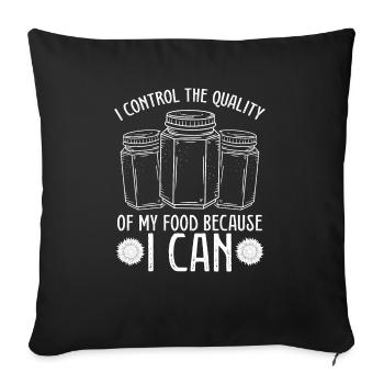 Saison de mise en conserve Homesteader Food Perservation - Housse de coussin décorative 45 x 45 cm - noir - Devant