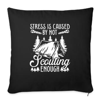 Scout Leader Stress is Caused not Scouting Scouts - Sofa pillowcase 17,3'' x 17,3'' (45 x 45 cm) - black - Front