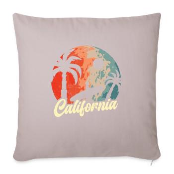 Kalifornische Sommersonne Palmen Strand Wasser - Sofakissenbezug 45 x 45 cm - helles Taupe - Vorne