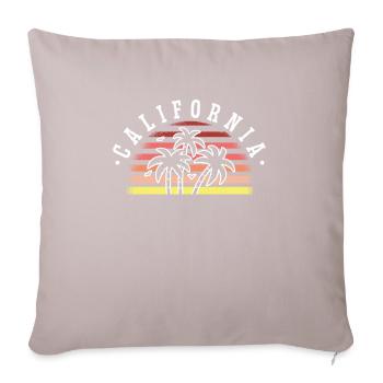 Kalifornische Sommersonne Palmen Strand Wasser - Sofakissenbezug 45 x 45 cm - helles Taupe - Vorne