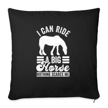 Clydesdale Reiter Für Zugpferdbesitzer - Housse de coussin décorative 45 x 45 cm - noir - Devant