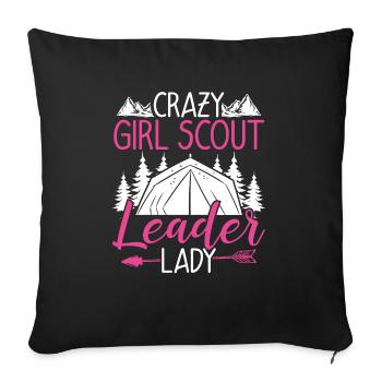 Scouting Girl Scout Leader Lady Scouting Team - Sofa pillowcase 17,3'' x 17,3'' (45 x 45 cm) - black - Front