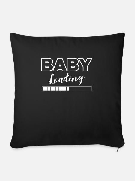 Baby Loading Geschenk Werdende Mutter - Sofakissenbezug 45 x 45 cm - Schwarz
