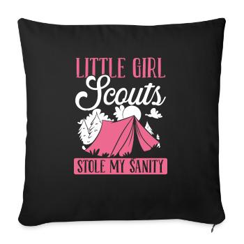 Girl Scout Leader Girl Scout stole my Sanity - Sofakissenbezug 45 x 45 cm - Schwarz - Vorne