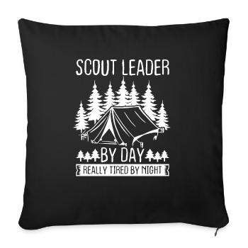 Boy Scout Leader by Day Club Scouting Girl Scouts - Sofa pillowcase 17,3'' x 17,3'' (45 x 45 cm) - black - Front
