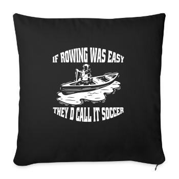 Rower saying rower rowing club funny rowing - Sofa pillowcase 17,3'' x 17,3'' (45 x 45 cm) - black - Front