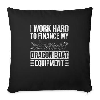 Drachenbootrennen Und Drachenbootpaddeln - Sofa pillowcase 17,3'' x 17,3'' (45 x 45 cm) - black - Front