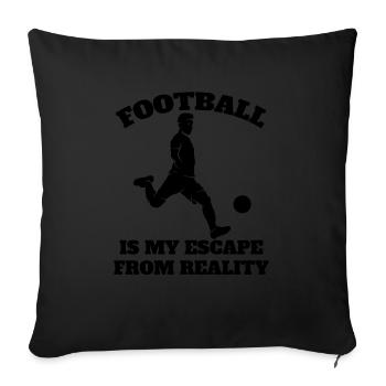 Football coach Football Football player Footballer - Sofa pillowcase 17,3'' x 17,3'' (45 x 45 cm) - black - Front