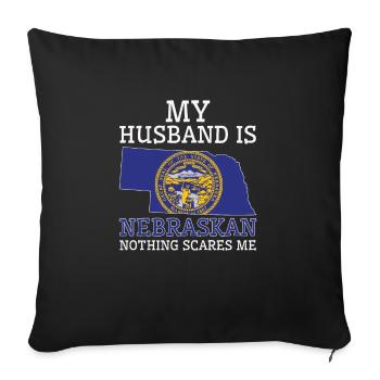 Rien ne me fait peur Nebraska mari Nebraska - Housse de coussin décorative 45 x 45 cm - noir - Devant