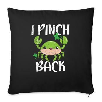 Je pince en arrière Saint-Patrick Fierté irlandaise Trèfle - Housse de coussin décorative 45 x 45 cm - noir - Devant