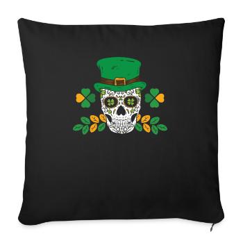 Shenanigan Shamrock Saint-Patrick Fierté irlandaise - Housse de coussin décorative 45 x 45 cm - noir - Devant
