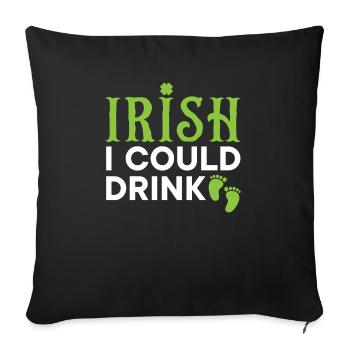 Annonce de la fierté irlandaise Baby Fête de la Saint-Patrick - Housse de coussin décorative 45 x 45 cm - noir - Devant