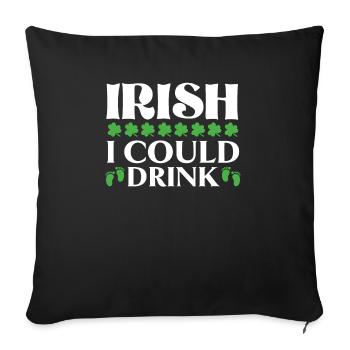 Annonce de la fierté irlandaise Fête de la Saint-Patrick - Housse de coussin décorative 45 x 45 cm - noir - Devant