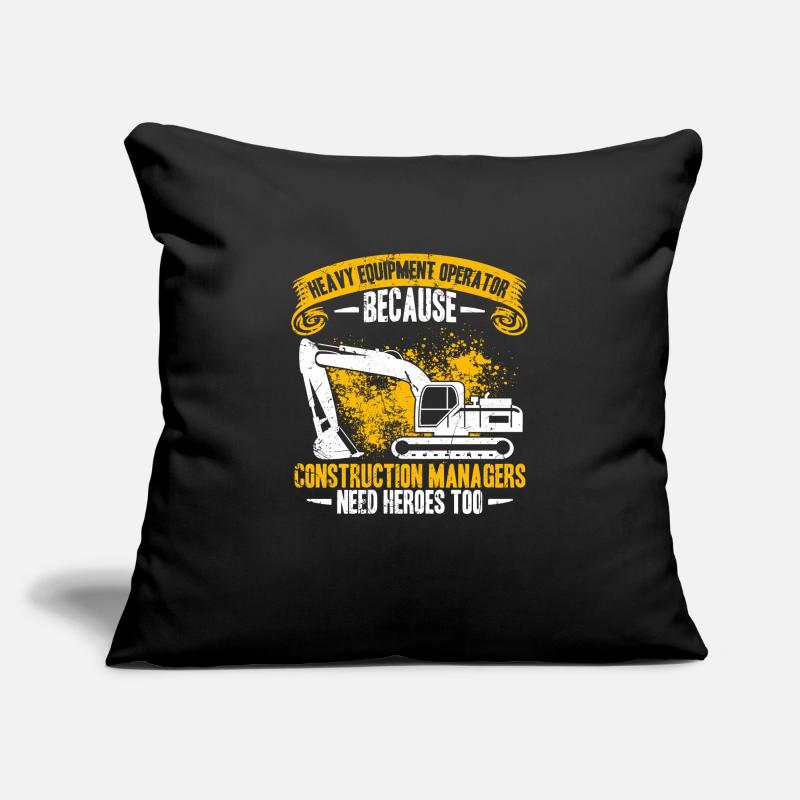 Excavator Operator Manager Worker Backhoe Sofa pillowcase 17,3'' x 17,3'' (45 x 45 cm)