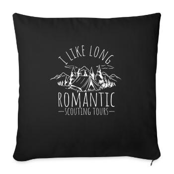 Scout Leader I like long Scouting Walks Girl Scout - Sofa pillowcase 17,3'' x 17,3'' (45 x 45 cm) - black - Front