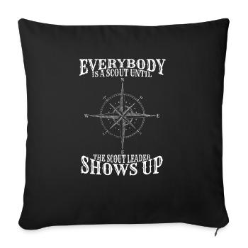 Scouting Group is a Scout Leader Girl Scouts Team - Sofa pillowcase 17,3'' x 17,3'' (45 x 45 cm) - black - Front