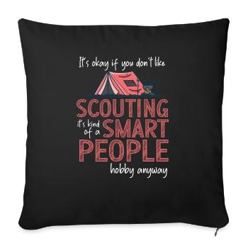 Group Smart People Hobby Girl Scout Leader Scouts - Sofa pillowcase 17,3'' x 17,3'' (45 x 45 cm) - black - Front