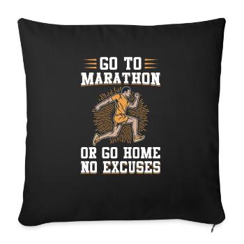 Jogging Saying for Running - Runners - Sofa pillowcase 17,3'' x 17,3'' (45 x 45 cm) - black - Front