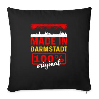 Darmstadt - Sofakissenbezug 45 x 45 cm - Schwarz - Vorne