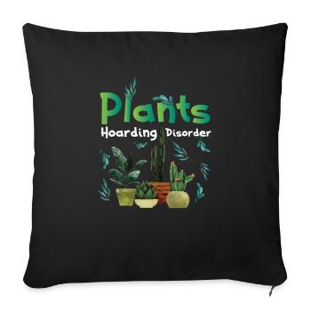 Gartenarbeit und Landschafts Gärtner Blumen - Sofakissenbezug 45 x 45 cm - Schwarz - Vorne