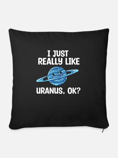 Uranus - Sofakissenbezug 45 x 45 cm - Schwarz