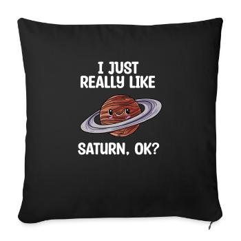 Saturn - Sofakissenbezug 45 x 45 cm - Schwarz - Vorne