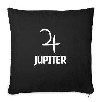 Jupiter - Sofakissenbezug 45 x 45 cm - Schwarz - Vorne
