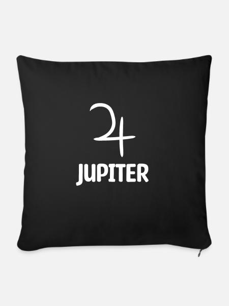 Jupiter - Sofakissenbezug 45 x 45 cm - Schwarz