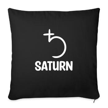 Saturn - Sofakissenbezug 45 x 45 cm - Schwarz - Vorne