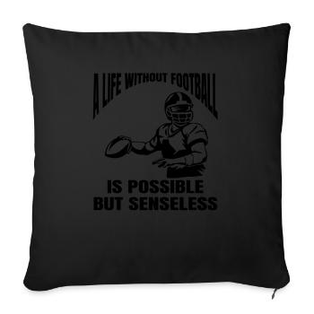 American Football Football Fan - Sofa pillowcase 17,3'' x 17,3'' (45 x 45 cm) - black - Front